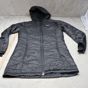 Columbia Jacket Women XL Black Mighty Lite Omni-Heat Quilted Puffer Insulated